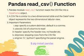 pandas read csv reading csv file to