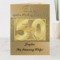 personalised 50th wedding anniversary