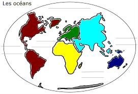 Carte du monde avec les océans à compléter | Carte du monde, Carte  anniversaire à imprimer, Carte