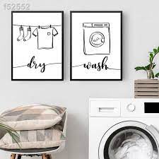 Wash Dry Fold Repeat Laundry Room Wall