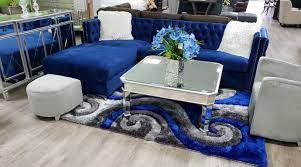sullivan navy blue velvet sectional