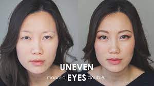 makeup for uneven eyes monolid