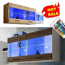 wall display cabinet unit glass shelves