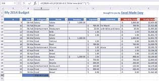 excel expense tracking template by