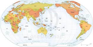 map world robinson asia australia