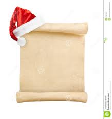 Blank Christmas Scroll Witch Santa Hat Stock Image Image Of Design