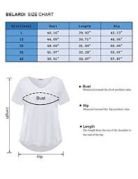 Belaroi Women Plus Size V Neck Tunic Top Loose T Shirt With