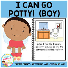 Social Story I Can Go Potty Boy Visuals Rewards Toilet Training Autism