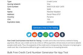 The credit card numbers that our tool generates are essentially based on the similar formulation by which a majority of credit card issuers work. Free Credit Card Generator Generate Fake Credit Card Numbers Valid For Test