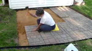 Geotextile layer installation (where applicable) step 3: Building A Paver Patio And Firepit Youtube