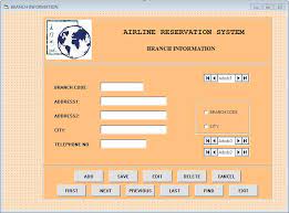 airline reservation system project