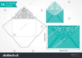 Stock Vector Vector Die Cut Envelope Template C Size May Be User For