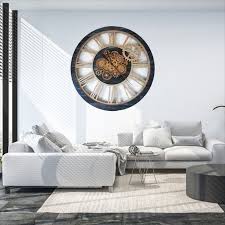Wall Clock 36 Inches Vintage Black