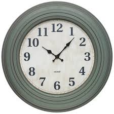 clocks 50cm green vintage wall clock