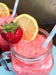 boozy strawberry lemonade slushie a