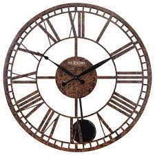 Large Brown Metal London Wall Clock