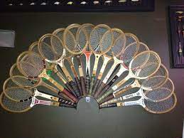 vintage tennis racket wall decor