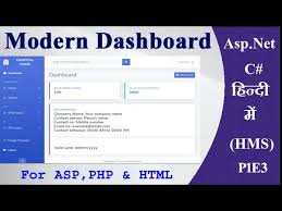 modern dashboard in asp net with c
