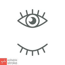 eyelash icon simple outline style