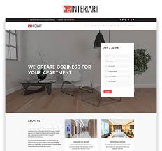 interior design html landing page template