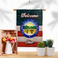 Welcome Ohio States Garden Flag Outdoor