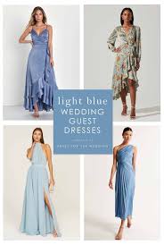 light blue wedding guest dresses