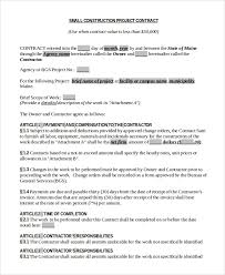 Sample Construction Contract 15 Examples In Pdf Word