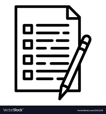 Pencil paper icon outline style Royalty Free Vector Image