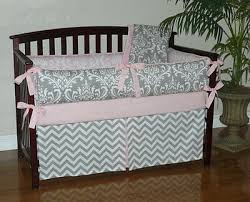 chevron crib bedding set light baby