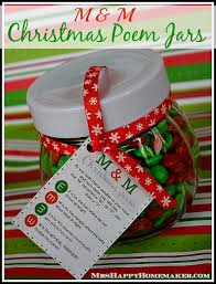 m m christmas poem candy jars 5