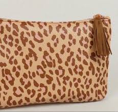 leopard print cosmetic bag