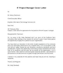Technology Manager Cover Letter Program Manager Cover Letter