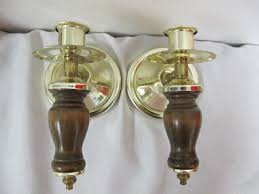 Vintage Candle Wall Sconces Pair