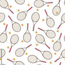 tennis racket ball vector seamless