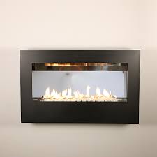 Wall Mounted Gas Fireplace Black