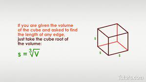volume of a cube formula how to find