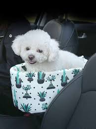 1pc Plant Print Pet Car Seat Basket For
