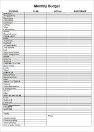 Free Sample Monthly Budget Worksheet And Sample Of Household Budget