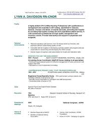 Resume Format For Nursing Resume Format sample resume format