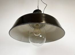 Industrial Black Enamel Ceiling Lamp