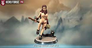 Pin Up Witch NSFW 2 - made with Hero Forge