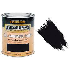 Apply to chairs, tables, light fixtures, swing sets, tool items required: Rust Oleum Universal Black Satin All Surface Brush Paint 750ml Sprayster
