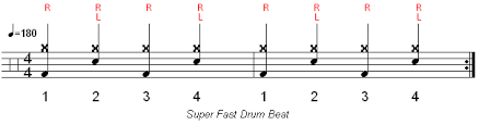 how to play a super fast drum beat