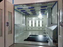 white wood coating paint booth