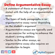 define argumentative essay essay on
