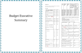 Executive Summary Template Of Annual Budget Planning Microsoft