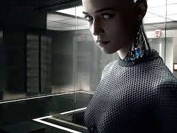 The film clicks on when she first appears, and it dims every time she goes away. Hd Wallpaper Ex Machina Out Of The Car 2015 Alicia Vikander Ava Fantasy Wallpaper Flare