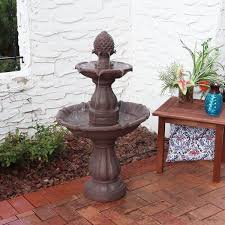 Curved Plinth Outdoor Water Fountain