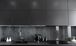 Black And Dark Backsplash Tiles For Kitchen