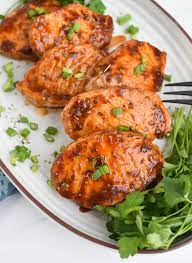 bbq baked pork chops a cedar spoon